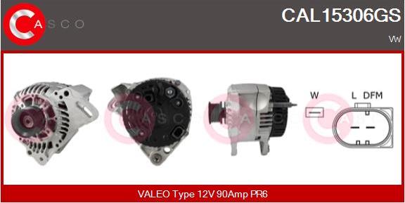 Casco CAL15306GS - Alternator autospares.lv