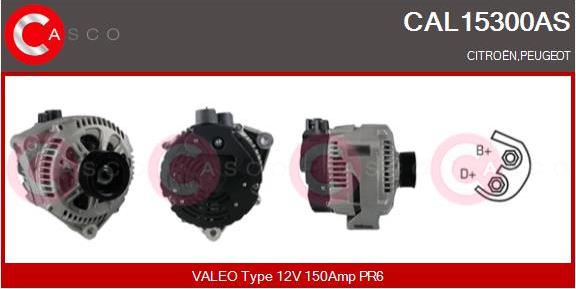 Casco CAL15300AS - Alternator autospares.lv