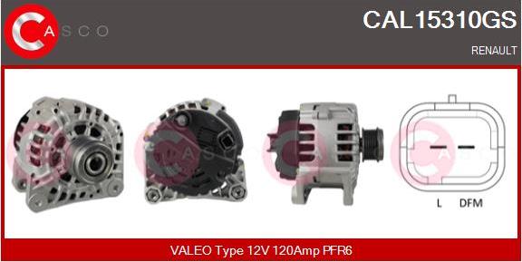 Casco CAL15310GS - Alternator autospares.lv