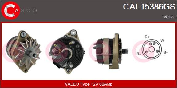 Casco CAL15386GS - Alternator autospares.lv