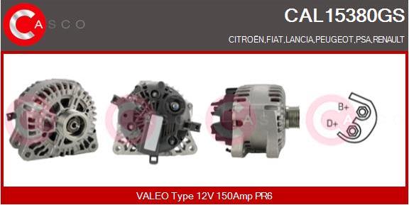 Casco CAL15380GS - Alternator autospares.lv