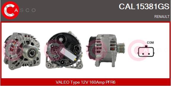 Casco CAL15381GS - Alternator autospares.lv