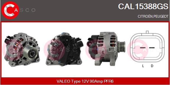 Casco CAL15388GS - Alternator autospares.lv