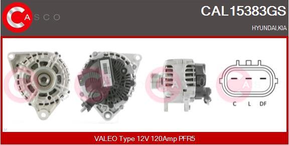 Casco CAL15383GS - Alternator autospares.lv