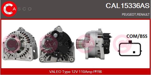 Casco CAL15336AS - Alternator autospares.lv