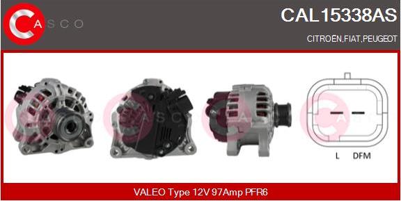 Casco CAL15338AS - Alternator autospares.lv