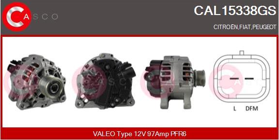 Casco CAL15338GS - Alternator autospares.lv