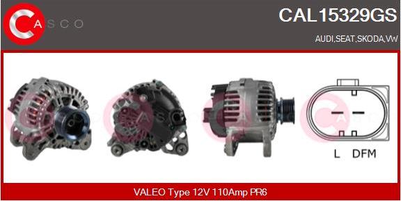 Casco CAL15329GS - Alternator autospares.lv