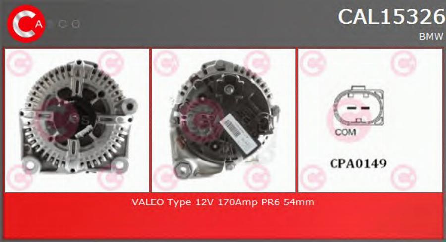 Casco CAL15326 - Alternator autospares.lv