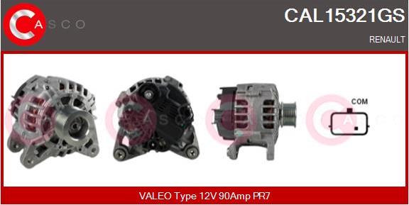 Casco CAL15321GS - Alternator autospares.lv