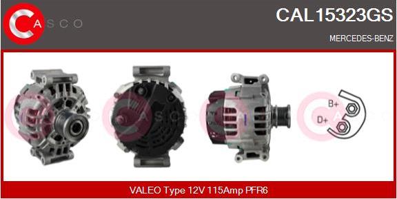 Casco CAL15323GS - Alternator autospares.lv