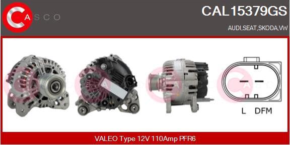 Casco CAL15379GS - Alternator autospares.lv