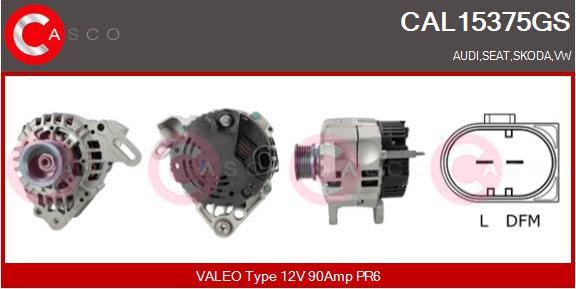 Casco CAL15375GS - Alternator autospares.lv