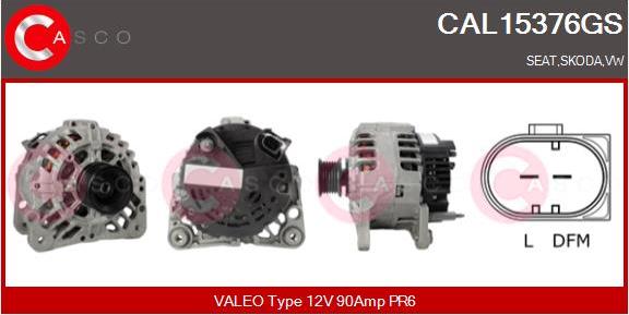 Casco CAL15376GS - Alternator autospares.lv