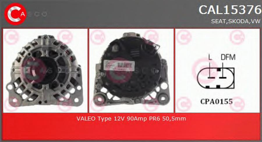 Casco CAL15376 - Alternator autospares.lv