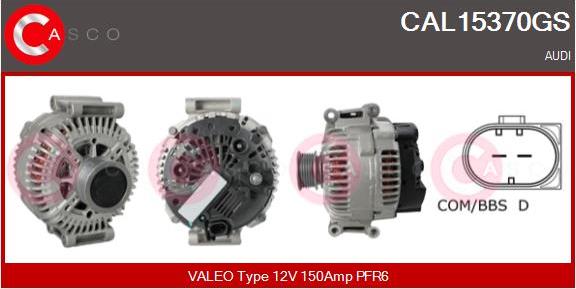 Casco CAL15370GS - Alternator autospares.lv