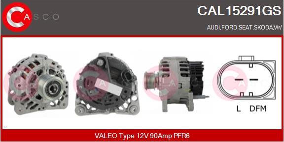 Casco CAL15291GS - Alternator autospares.lv