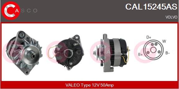 Casco CAL15245AS - Alternator autospares.lv