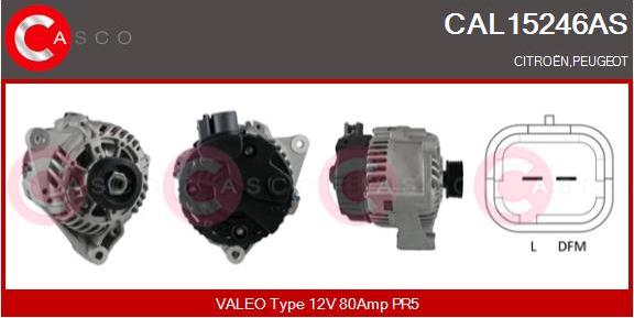 Casco CAL15246AS - Alternator autospares.lv