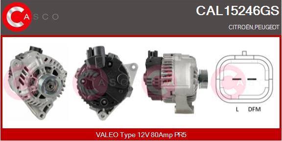 Casco CAL15246GS - Alternator autospares.lv