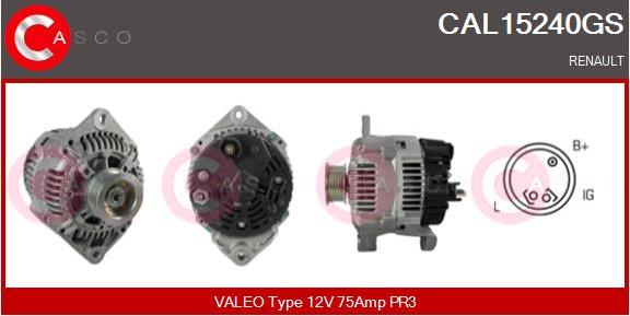 Casco CAL15240GS - Alternator autospares.lv