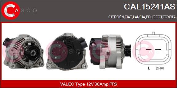 Casco CAL15241AS - Alternator autospares.lv