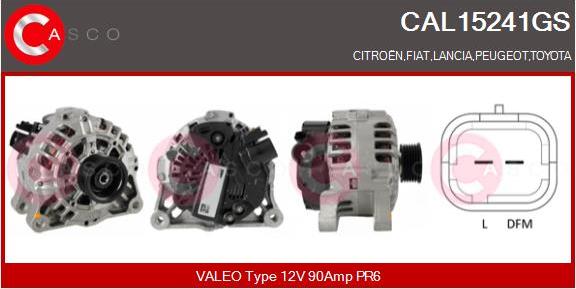 Casco CAL15241GS - Alternator autospares.lv