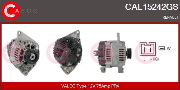 Casco CAL15242GS - Alternator autospares.lv