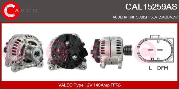 Casco CAL15259AS - Alternator autospares.lv