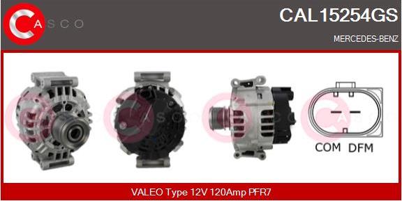 Casco CAL15254GS - Alternator autospares.lv