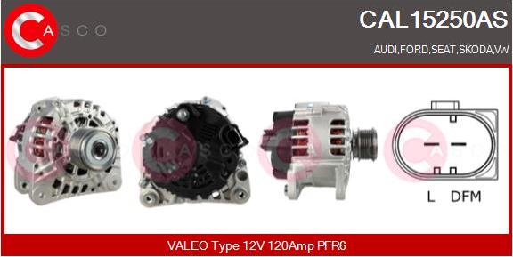 Casco CAL15250AS - Alternator autospares.lv