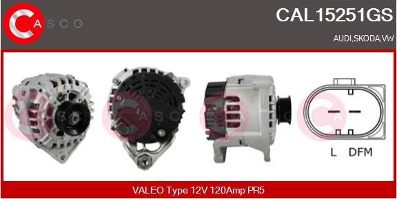 Casco CAL15251GS - Alternator autospares.lv