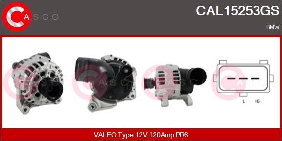 Casco CAL15253GS - Alternator autospares.lv