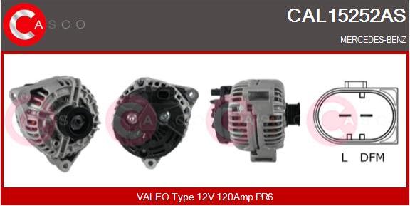 Casco CAL15252AS - Alternator autospares.lv