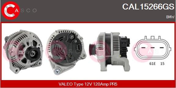 Casco CAL15266GS - Alternator autospares.lv