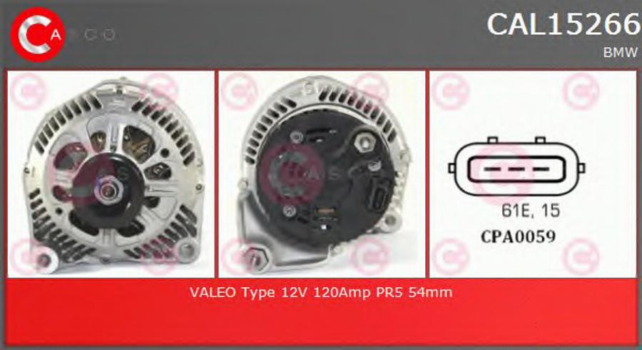 Casco CAL15266 - Alternator autospares.lv