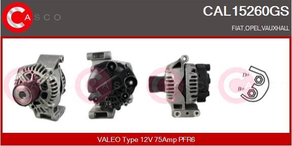 Casco CAL15260GS - Alternator autospares.lv