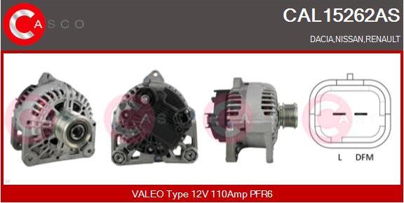 Casco CAL15262AS - Alternator autospares.lv