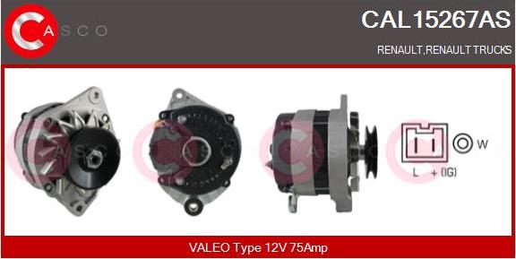 Casco CAL15267AS - Alternator autospares.lv