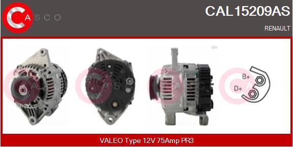 Casco CAL15209AS - Alternator autospares.lv