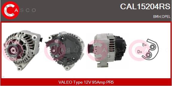 Casco CAL15204RS - Alternator autospares.lv