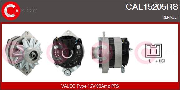 Casco CAL15205RS - Alternator autospares.lv