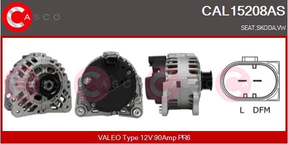 Casco CAL15208AS - Alternator autospares.lv