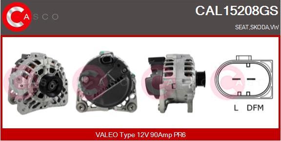 Casco CAL15208GS - Alternator autospares.lv