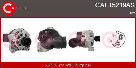Casco CAL15219AS - Alternator autospares.lv