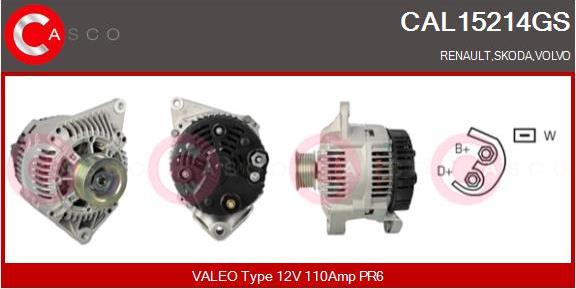 Casco CAL15214GS - Alternator autospares.lv