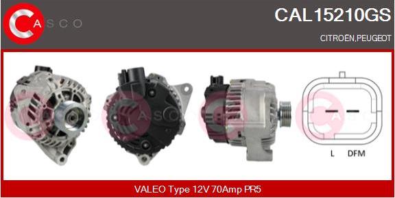 Casco CAL15210GS - Alternator autospares.lv