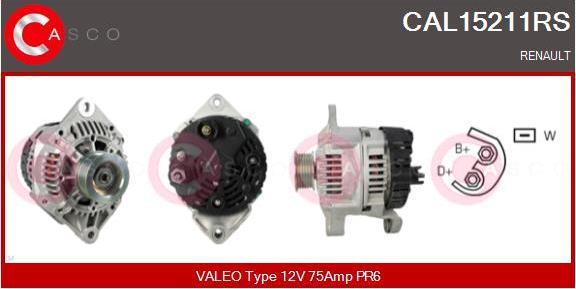 Casco CAL15211RS - Alternator autospares.lv