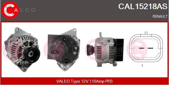 Casco CAL15218AS - Alternator autospares.lv