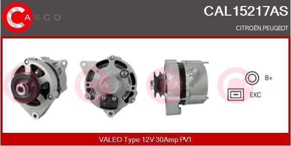 Casco CAL15217AS - Alternator autospares.lv